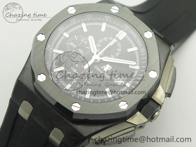 Modern Royal Oak Offshore 44mm Forged Carbon JF 1:1 Best Edition A3126 V2 w  Cyclops And DW Mod 4954