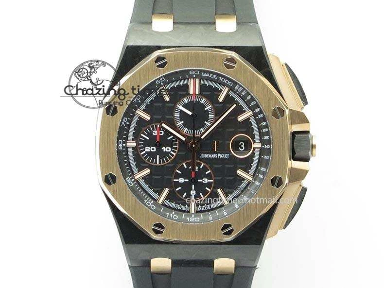 Royal Oak Offshore 44mm Forged Carbon QEII CUP 2016 JF Best Edition On Rubber Strap A3126 V Trendy 5069