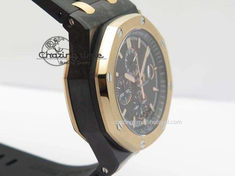 Royal Oak Offshore 44mm Forged Carbon QEII CUP 2016 JF Best Edition On Rubber Strap A3126 V Trendy 5069