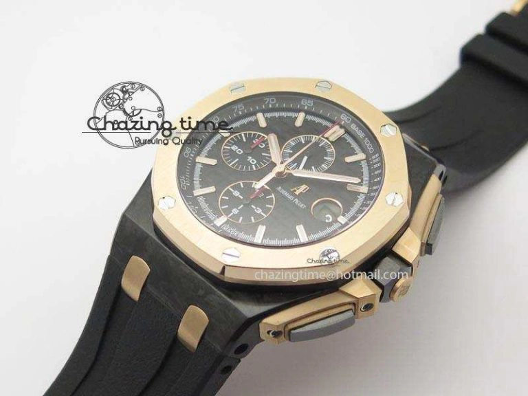 Royal Oak Offshore 44mm Forged Carbon QEII CUP 2016 JF Best Edition On Rubber Strap A3126 V Trendy 5069