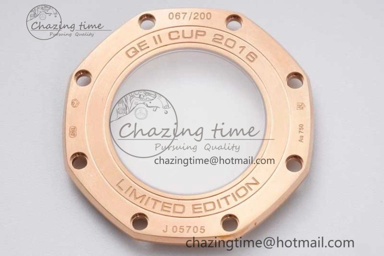 Sleek Royal Oak Offshore 44mm Forged Carbon RG Bezel JJF 1:1 Best Edition Black Dial on Rubber Strap A3126 V 4652