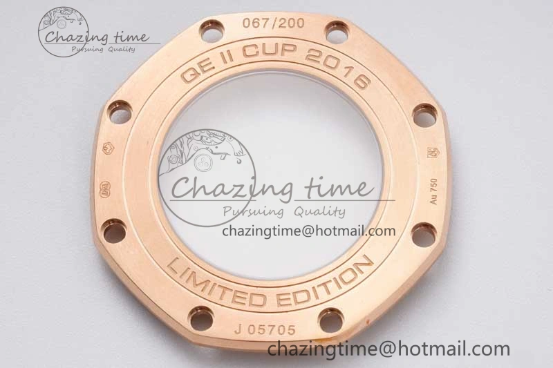 Sleek Royal Oak Offshore 44mm Forged Carbon RG Bezel JJF 1:1 Best Edition Black Dial on Rubber Strap A3126 V 4652
