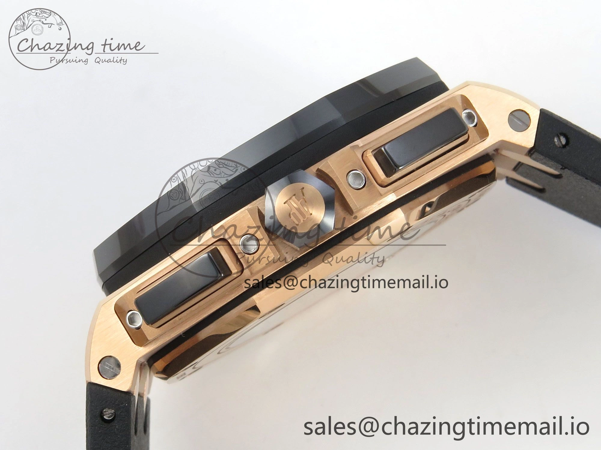 Royal Oak Offshore 44mm RG APPF Best Edition Black Dial Ceramic Bezel on Black Rubber Strap SA Colorful 4237