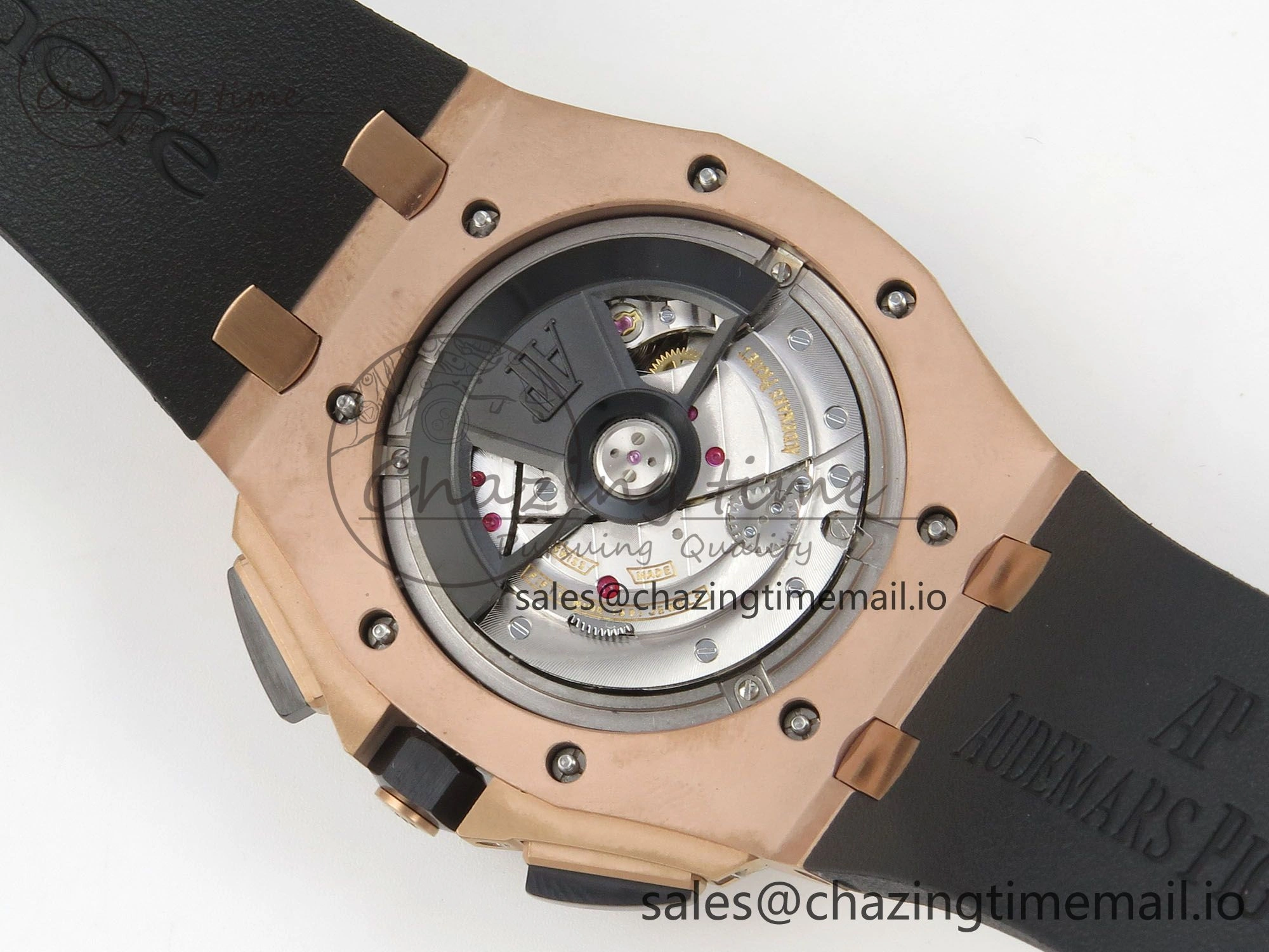 Royal Oak Offshore 44mm RG APPF Best Edition Black Dial Ceramic Bezel on Black Rubber Strap SA Colorful 4237