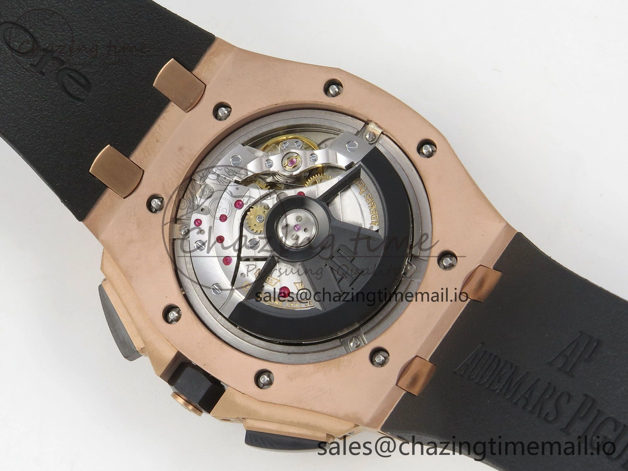 Royal Oak Offshore 44mm RG APPF Best Edition Black Dial Ceramic Bezel on Black Rubber Strap SA Colorful 4237
