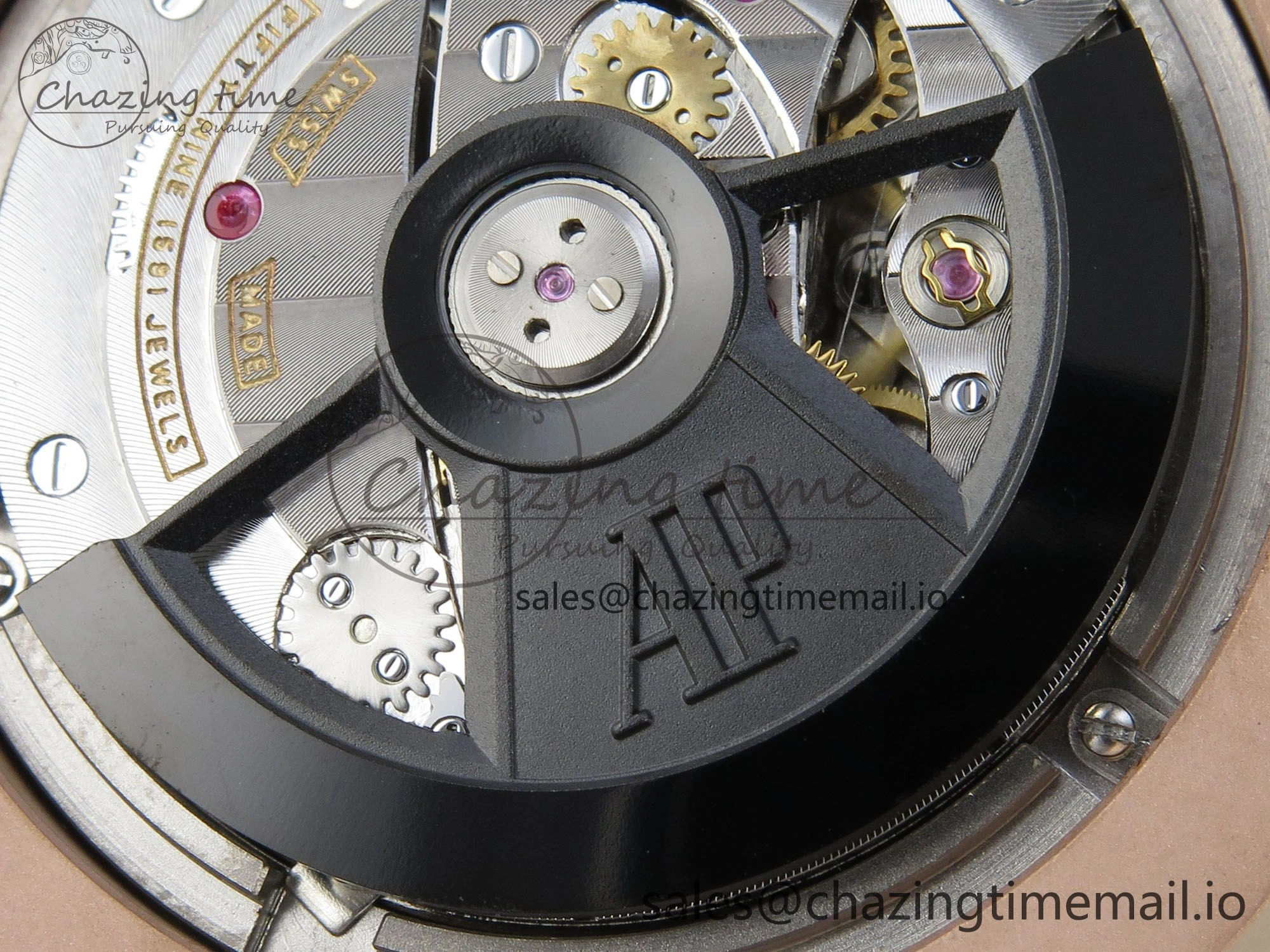 Royal Oak Offshore 44mm RG APPF Best Edition Black Dial Ceramic Bezel on Black Rubber Strap SA Colorful 4237