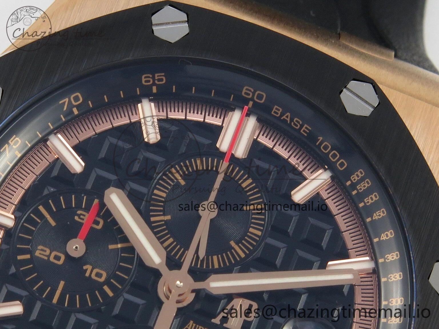 Royal Oak Offshore 44mm RG APPF Best Edition Black Dial Ceramic Bezel on Black Rubber Strap SA Colorful 4237