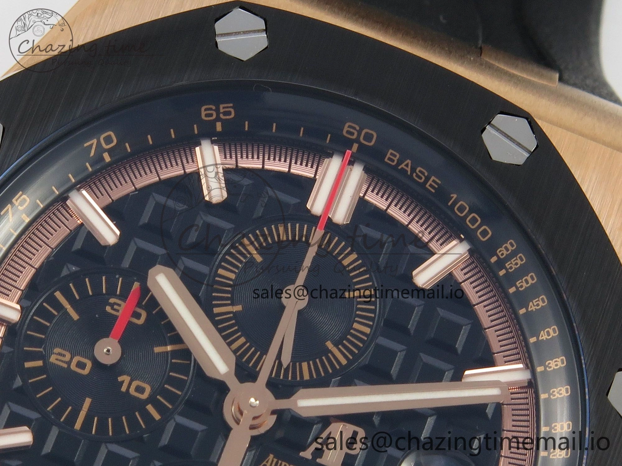 Royal Oak Offshore 44mm RG APPF Best Edition Black Dial Ceramic Bezel on Black Rubber Strap SA Colorful 4237