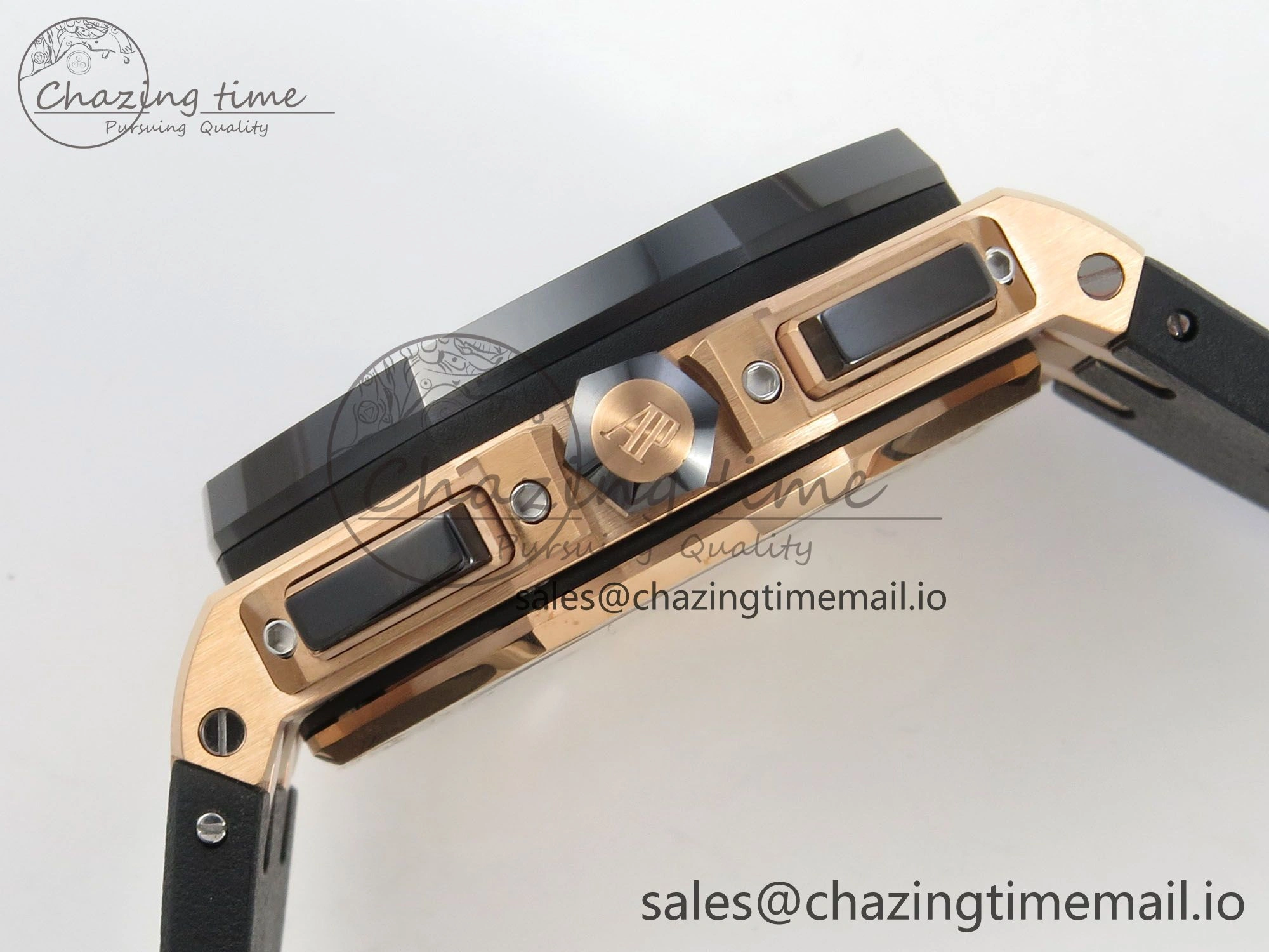Royal Oak Offshore 44mm RG APPF Best Edition Gray Dial Ceramic Bezel on Black Rubber Strap SA Minimalist 4241