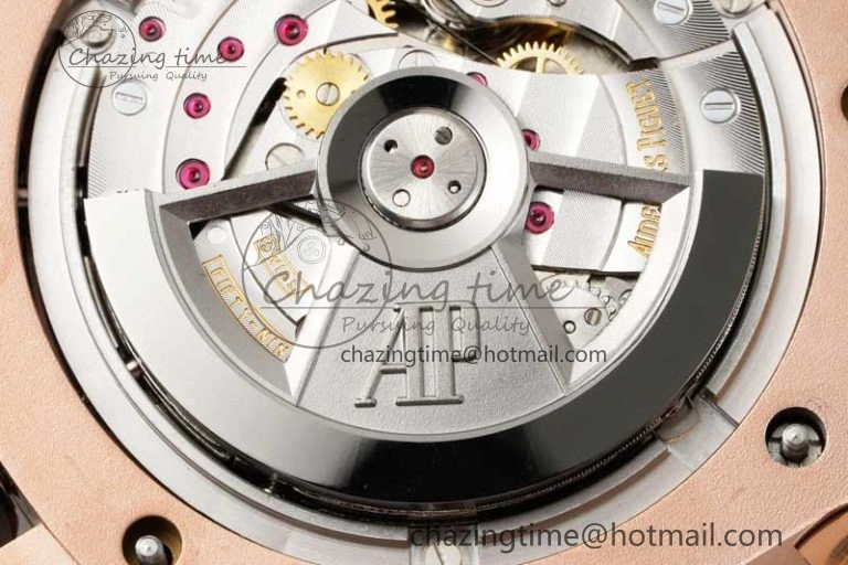 Sporty Royal Oak Offshore 44mm RG Black Ceramic Bezel APF 1:1 Best Edition on Rubber Strap A 4775