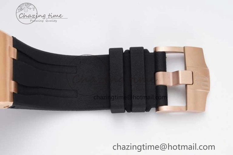 Colorful Royal Oak Offshore 44mm RG Ceramic Bezel JJF 1:1 Best Edition Black Dial on Rubber Strap A3126 V 4659