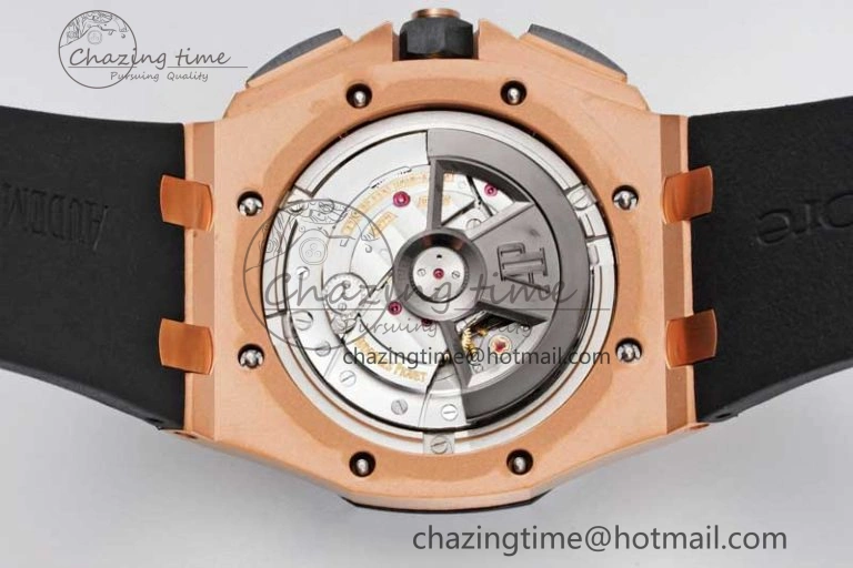 Bold Royal Oak Offshore 44mm RG Ceramic Bezel JJF 1:1 Best Edition Black White Dial on Rubber Strap A3126 V 4658