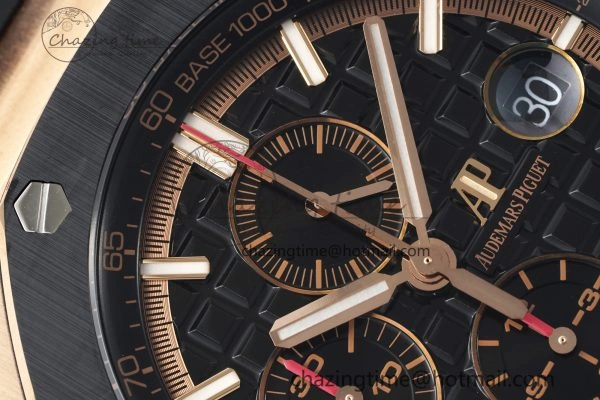 NewStyle Royal Oak Offshore 44mm RG Ceramic Bezel RSF 1:1 Best Edition Black Dial on Rubber Strap A3126 V 4721