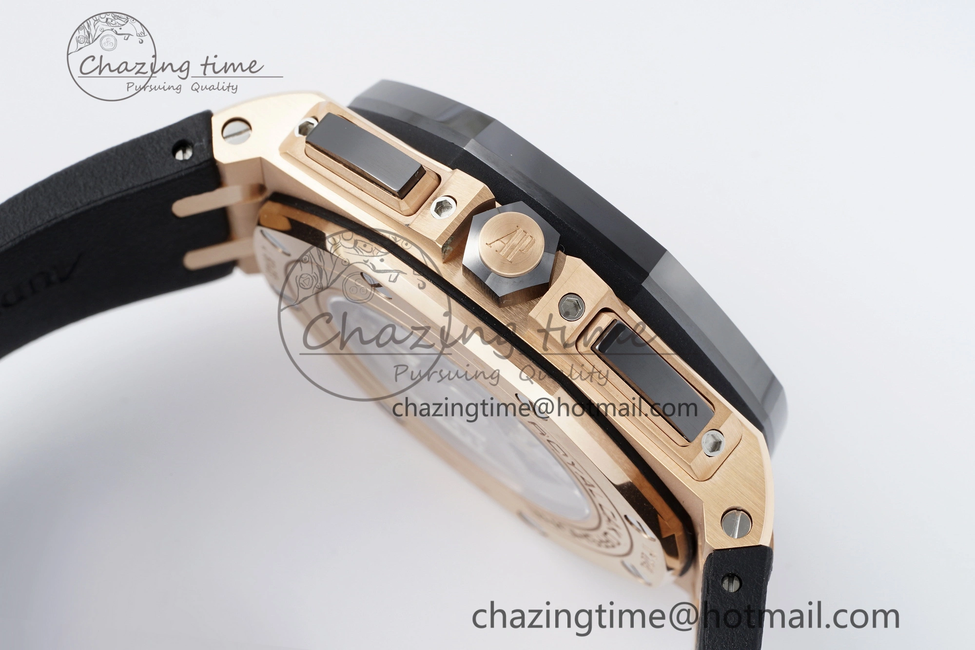 NewStyle Royal Oak Offshore 44mm RG Ceramic Bezel RSF 1:1 Best Edition Black Dial on Rubber Strap A3126 V 4721