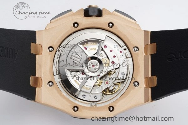 NewStyle Royal Oak Offshore 44mm RG Ceramic Bezel RSF 1:1 Best Edition Black Dial on Rubber Strap A3126 V 4721