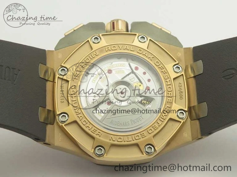 Royal Oak Offshore 44mm RG Cermet Bezel Michael Schumacher 1:1 JF Best Edition A3126 (Free XS Strap) V2 w  Cyclops Packable 4916