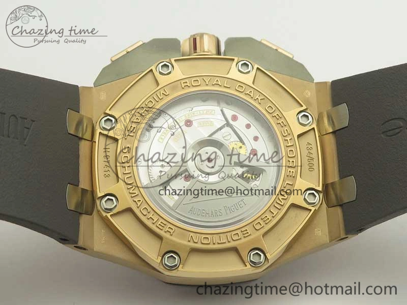 Royal Oak Offshore 44mm RG Cermet Bezel Michael Schumacher 1:1 JF Best Edition A3126 (Free XS Strap) V2 w  Cyclops Packable 4916