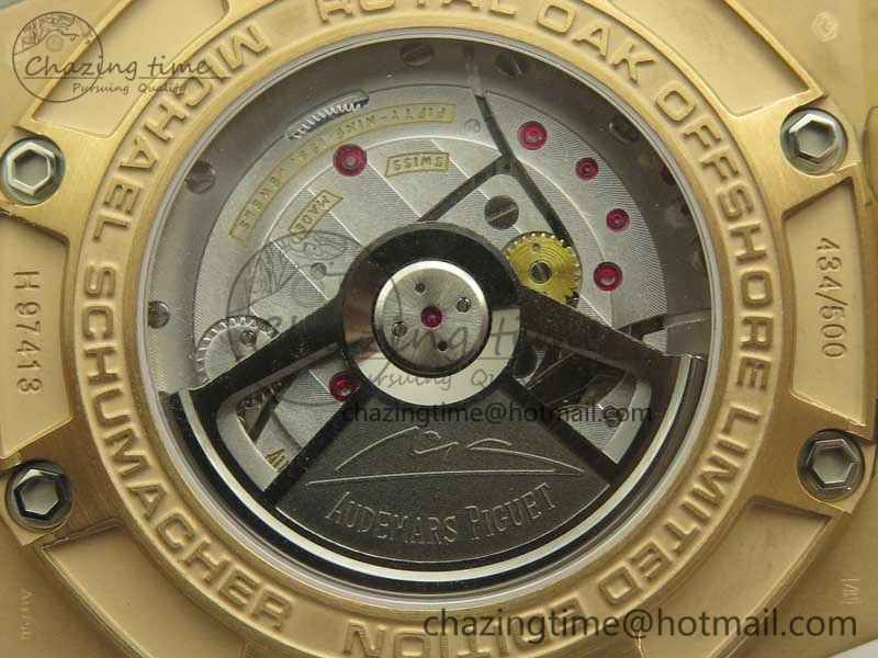 Royal Oak Offshore 44mm RG Cermet Bezel Michael Schumacher 1:1 JF Best Edition A3126 (Free XS Strap) V2 w  Cyclops Packable 4916