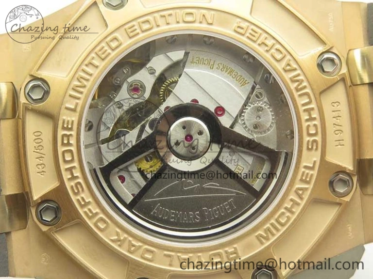 Royal Oak Offshore 44mm RG Cermet Bezel Michael Schumacher 1:1 JF Best Edition A3126 (Free XS Strap) V2 w  Cyclops Packable 4916