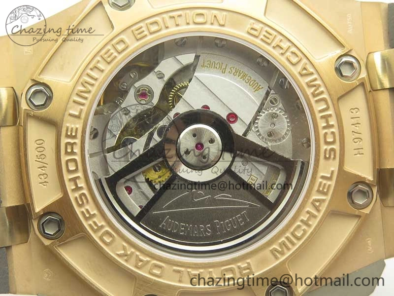 Royal Oak Offshore 44mm RG Cermet Bezel Michael Schumacher 1:1 JF Best Edition A3126 (Free XS Strap) V2 w  Cyclops Packable 4916