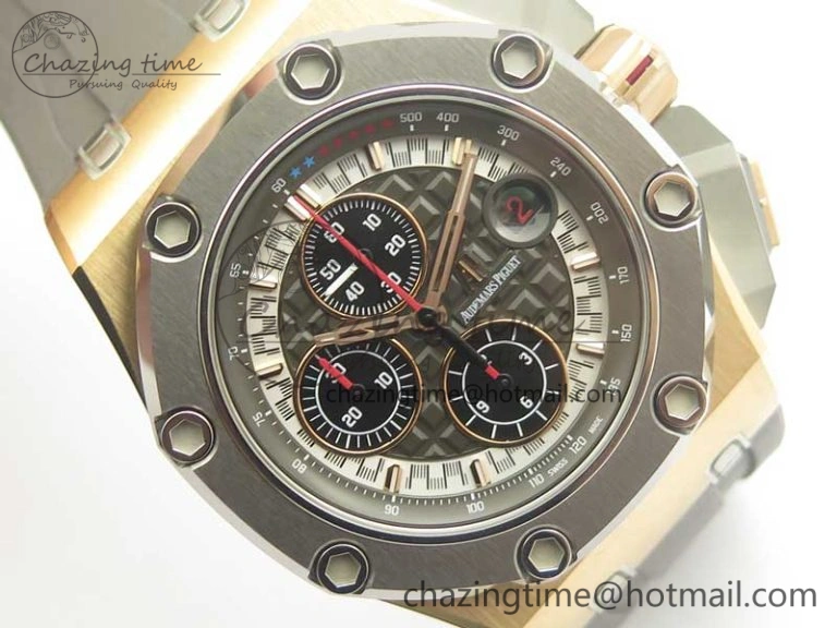 Royal Oak Offshore 44mm RG Cermet Bezel Michael Schumacher 1:1 JF Best Edition A3126 (Free XS Strap) V2 w  Cyclops Packable 4916