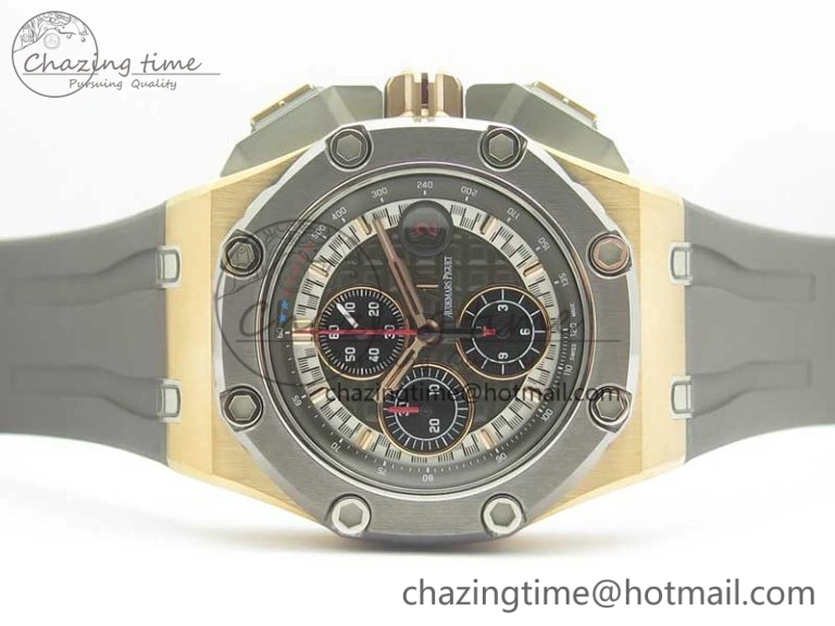 Royal Oak Offshore 44mm RG Cermet Bezel Michael Schumacher 1:1 JF Best Edition A3126 (Free XS Strap) V2 w  Cyclops Packable 4916