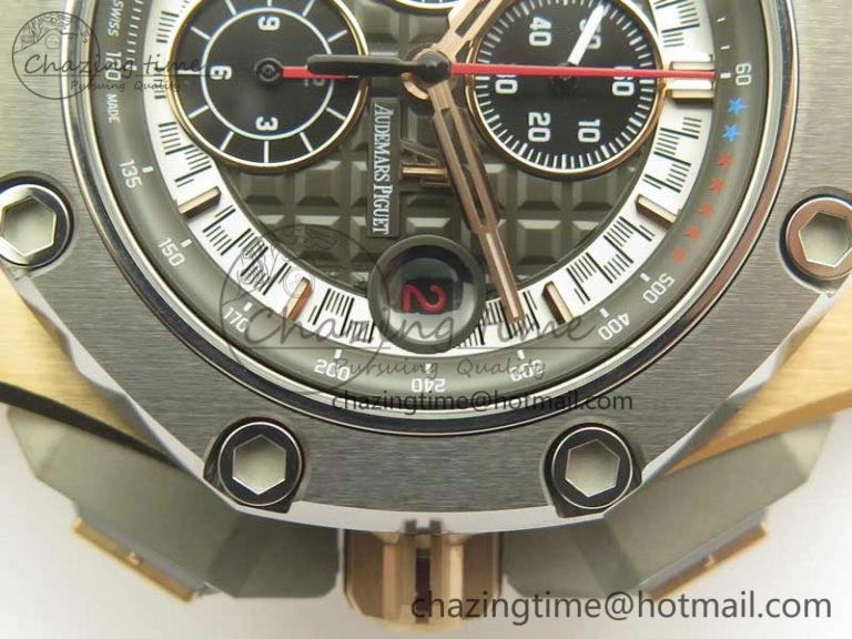 Royal Oak Offshore 44mm RG Cermet Bezel Michael Schumacher 1:1 JF Best Edition A3126 (Free XS Strap) V2 w  Cyclops Packable 4916