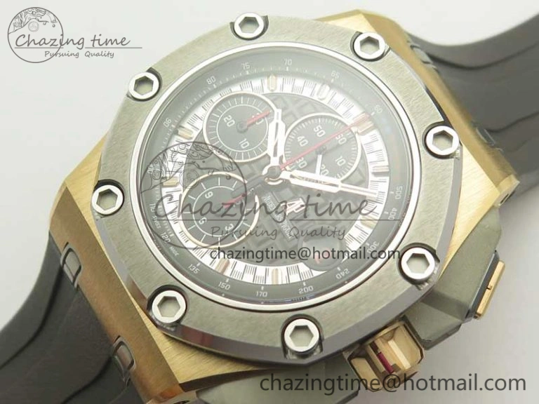 Royal Oak Offshore 44mm RG Cermet Bezel Michael Schumacher 1:1 JF Best Edition A3126 (Free XS Strap) V2 w  Cyclops Packable 4916