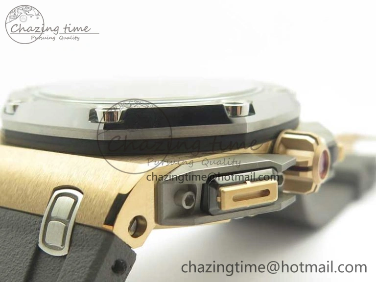 Royal Oak Offshore 44mm RG Cermet Bezel Michael Schumacher 1:1 JF Best Edition A3126 (Free XS Strap) V2 w  Cyclops Packable 4916