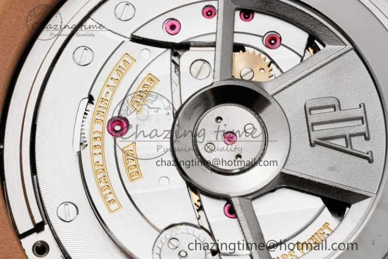 Royal Oak Offshore 44mm RG JJF 1:1 Best Edition White Dial on White Rubber Strap A3126 V Flexible 4654