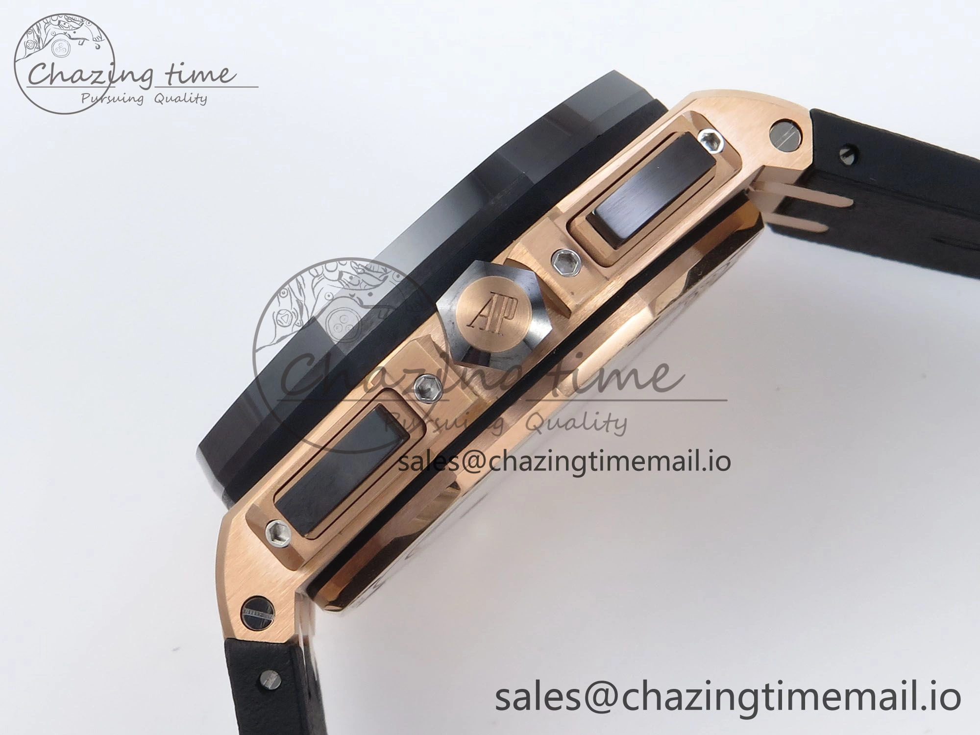Royal Oak Offshore 44mm RG TKF 1:1 Best Edition Black Dial on Black Rubber Strap A SmartChoice 4319