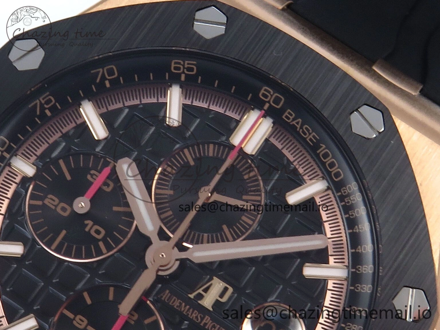 Royal Oak Offshore 44mm RG TKF 1:1 Best Edition Black Dial on Black Rubber Strap A SmartChoice 4319