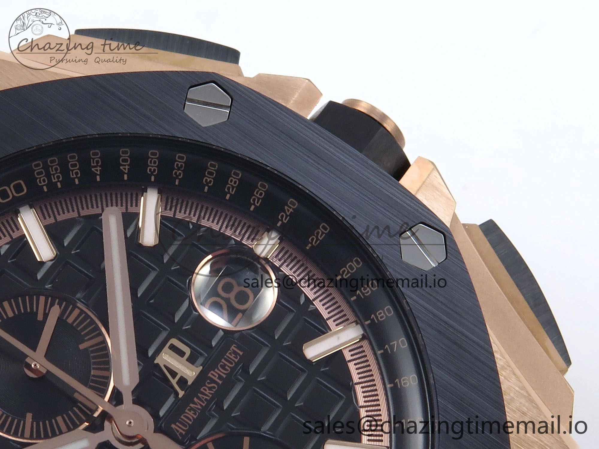 Royal Oak Offshore 44mm RG TKF 1:1 Best Edition Black Dial on Black Rubber Strap A SmartChoice 4319