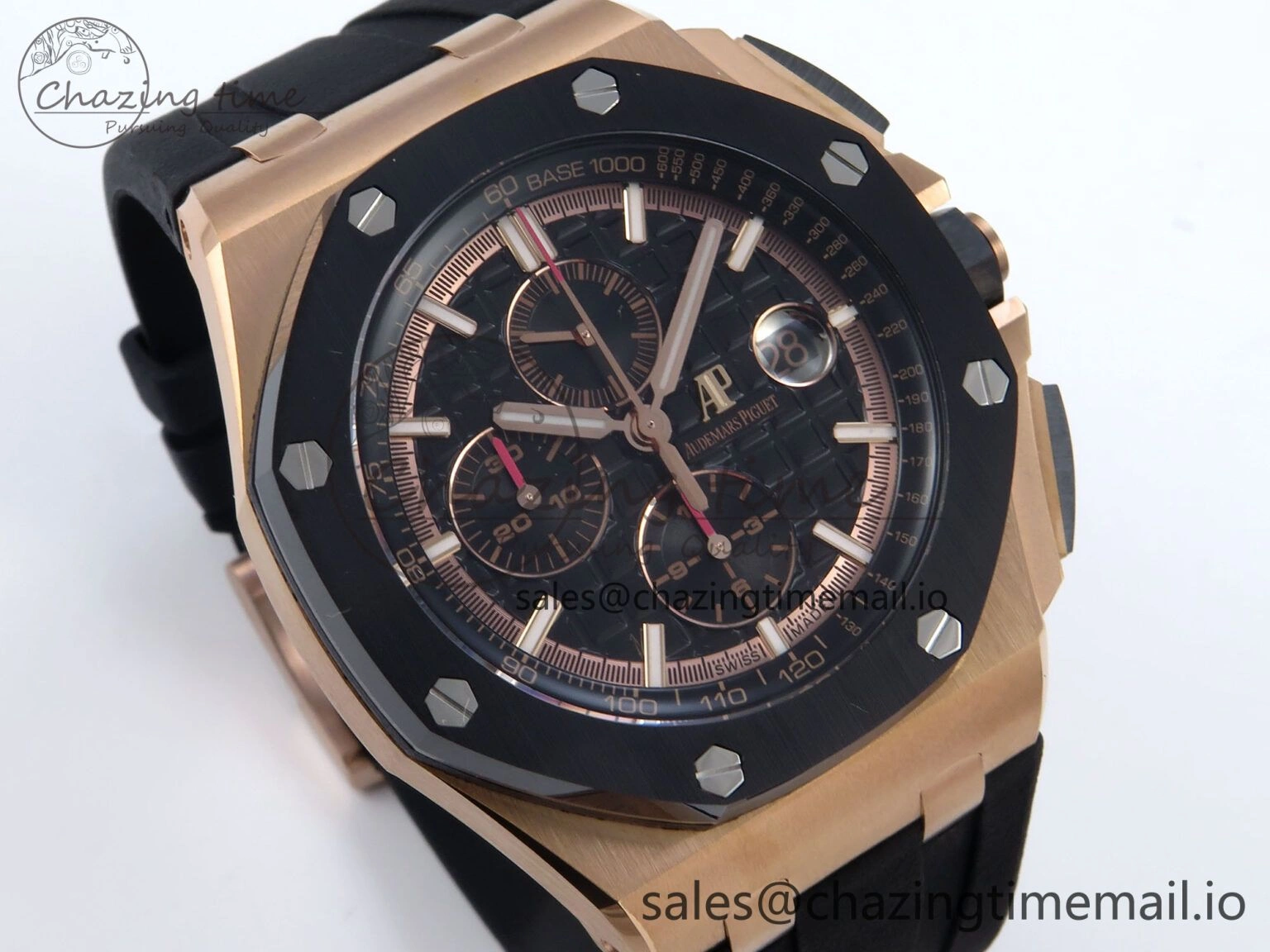 Royal Oak Offshore 44mm RG TKF 1:1 Best Edition Black Dial on Black Rubber Strap A SmartChoice 4319