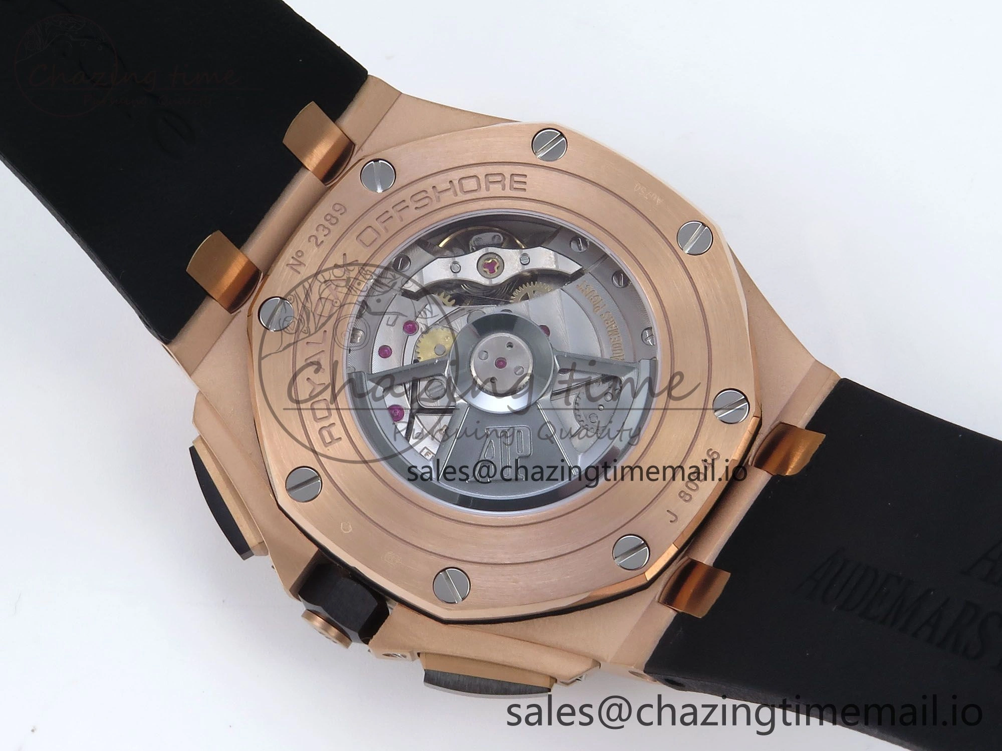 Royal Oak Offshore 44mm RG TKF 1:1 Best Edition Black Dial on Black Rubber Strap A SmartChoice 4319