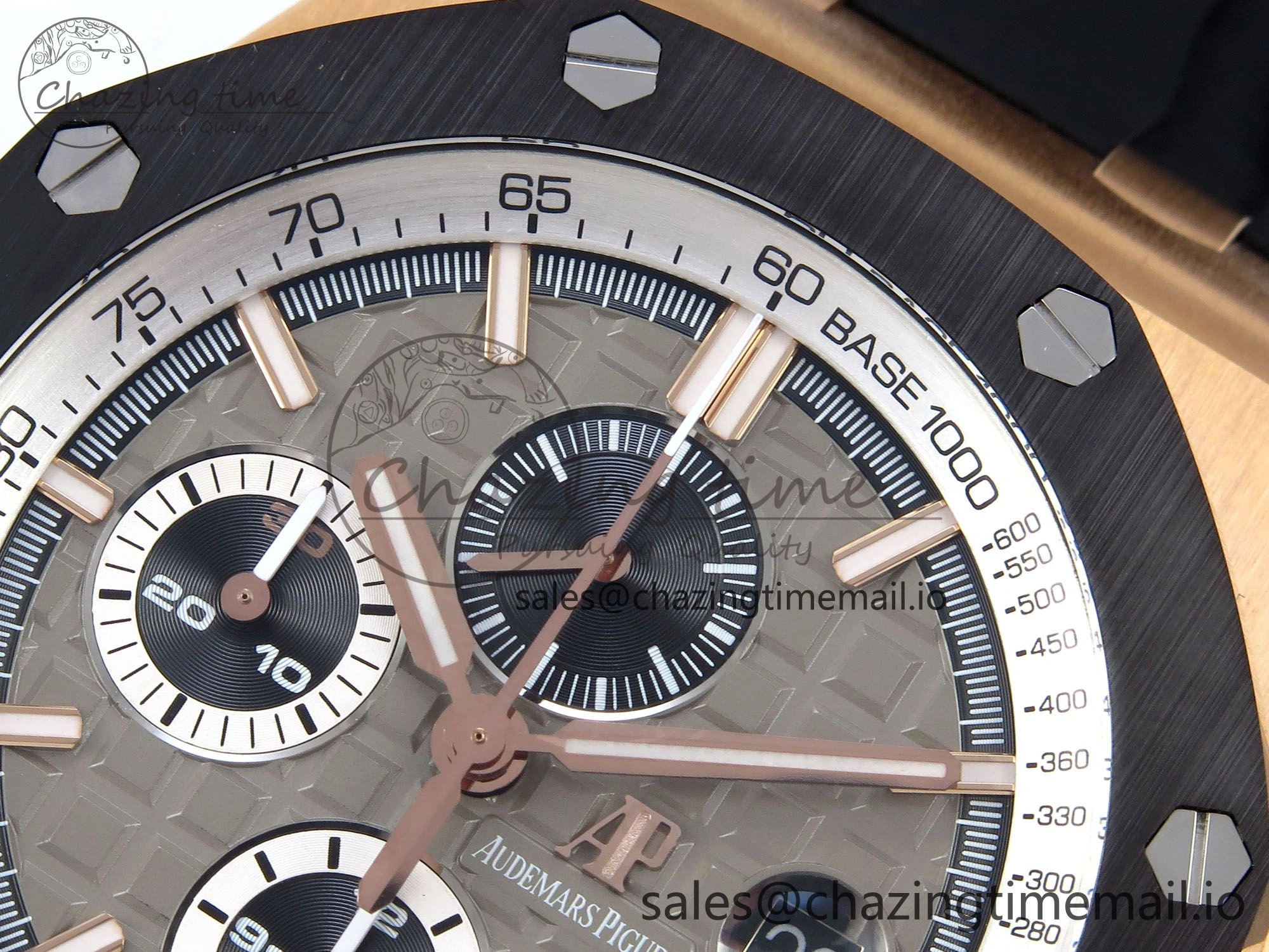 Royal Oak Offshore 44mm RG TKF 1:1 Best Edition Gray Dial on Black Rubber Strap A WellDesigned 4372