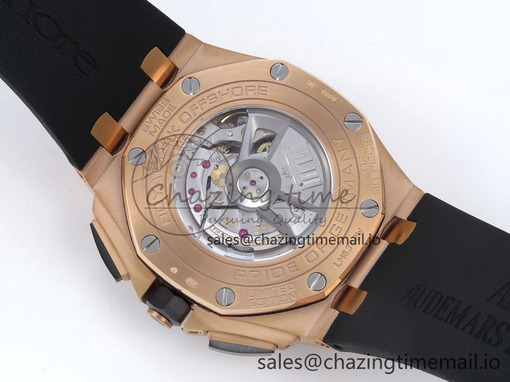 Royal Oak Offshore 44mm RG TKF 1:1 Best Edition Gray Dial on Black Rubber Strap A WellDesigned 4372