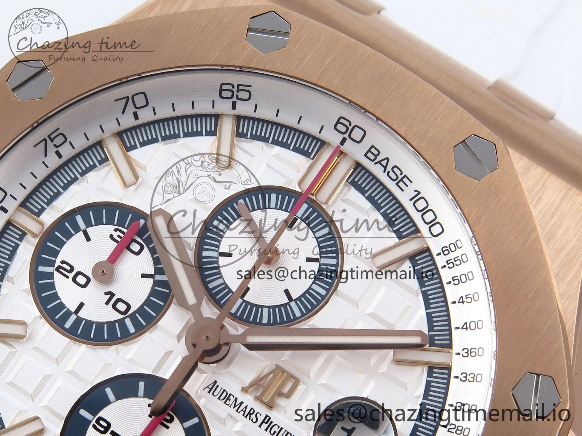 Royal Oak Offshore 44mm RG TKF 1:1 Best Edition White Dial on White Rubber Strap A SportInspired 4363