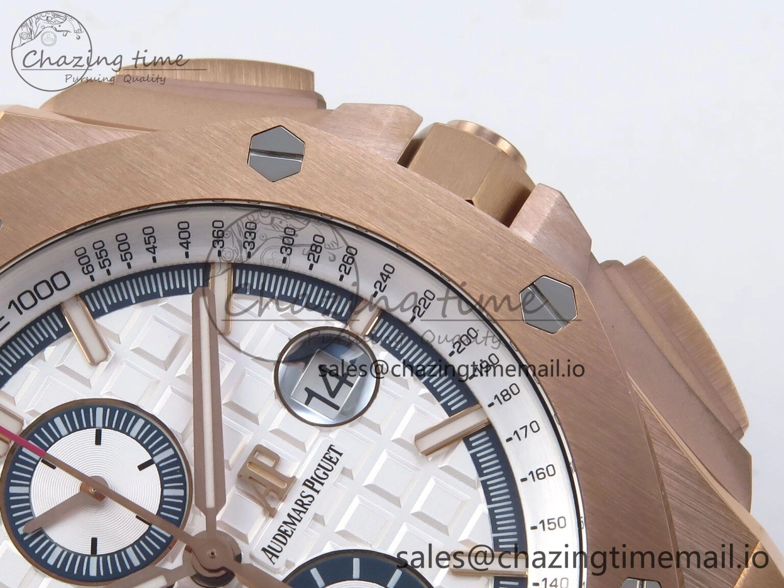 Royal Oak Offshore 44mm RG TKF 1:1 Best Edition White Dial on White Rubber Strap A SportInspired 4363