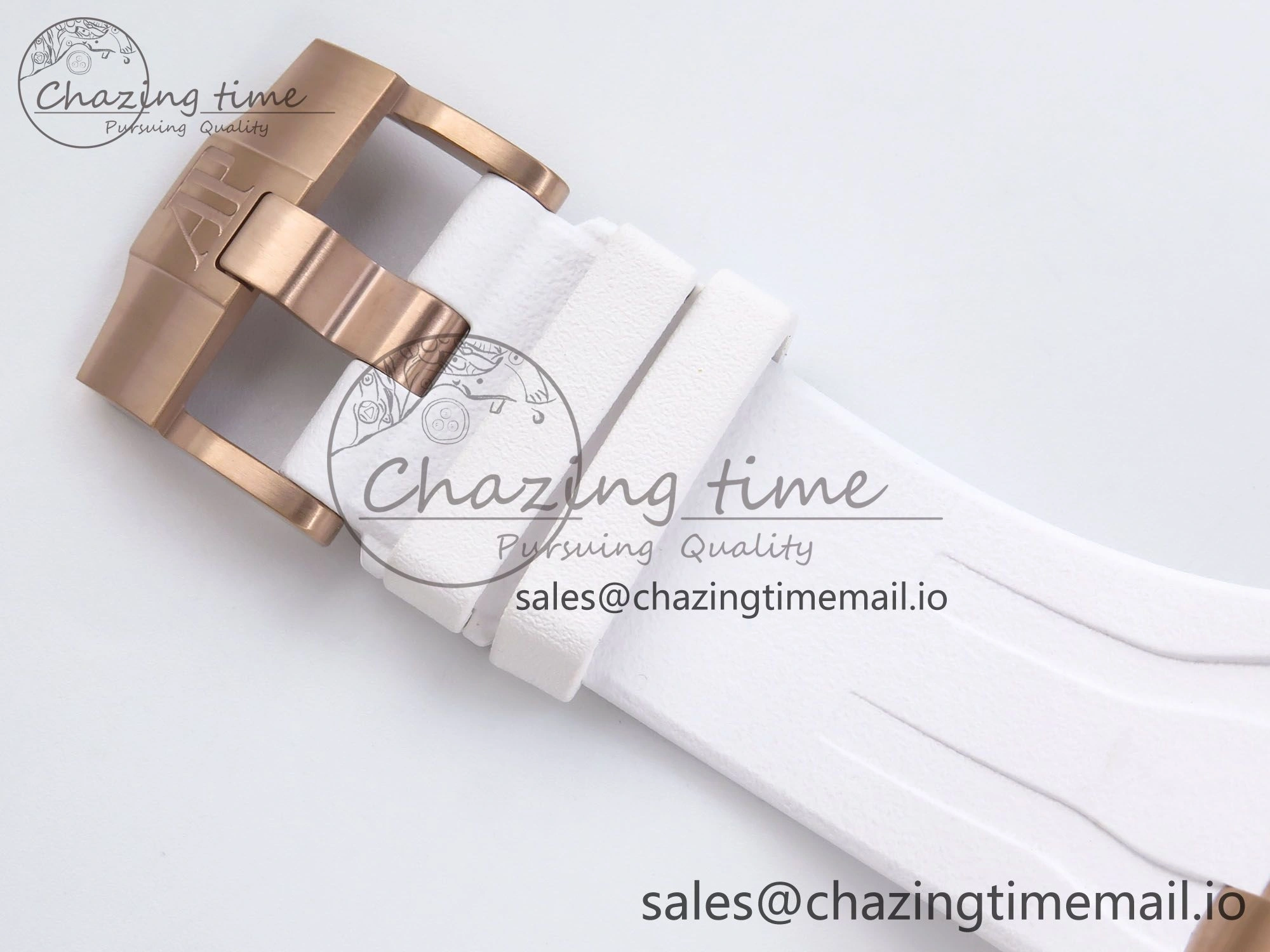 Royal Oak Offshore 44mm RG TKF 1:1 Best Edition White Dial on White Rubber Strap A SportInspired 4363