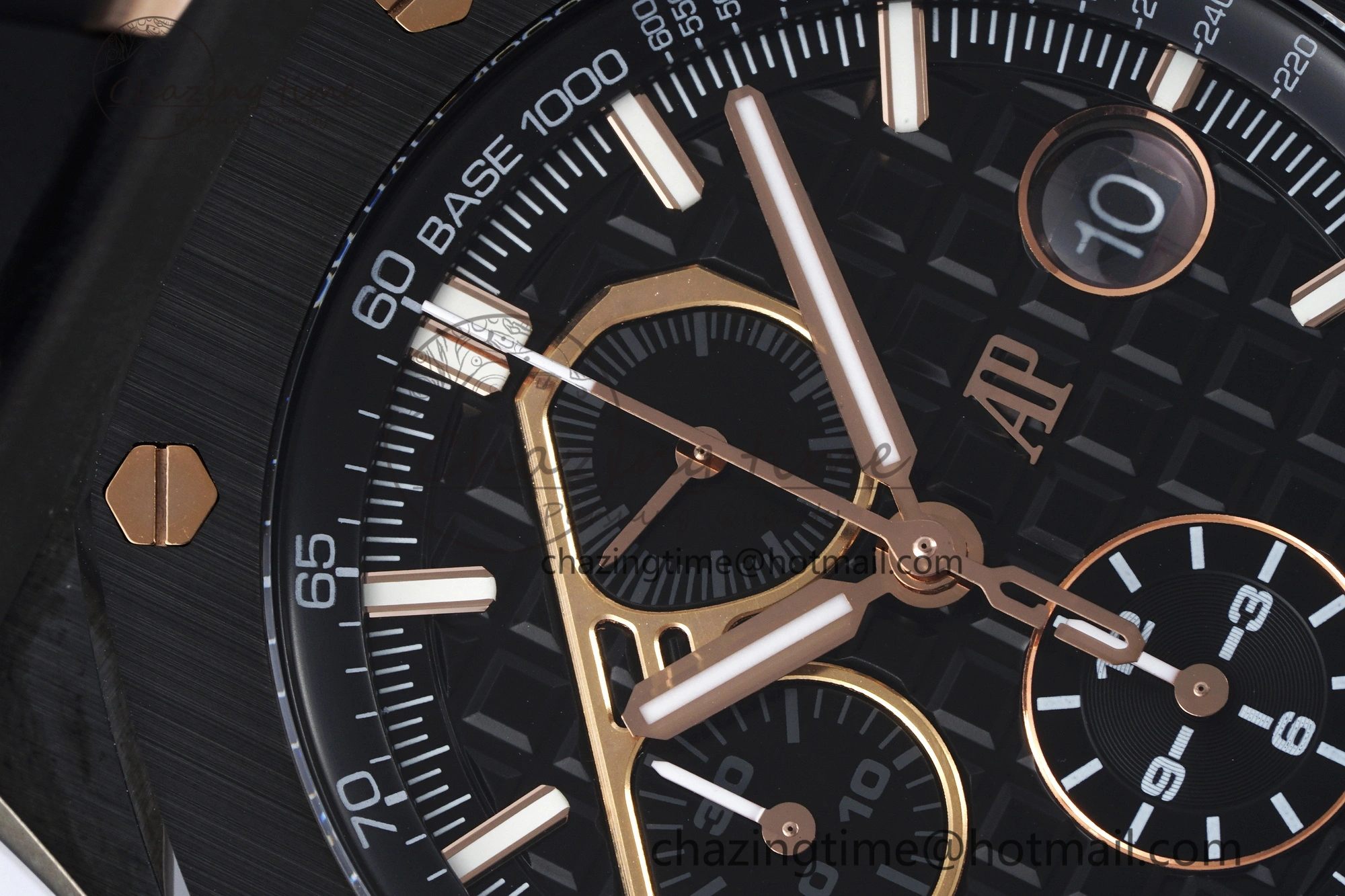 Royal Oak Offshore 44mm Real Ceramic APF 1:1 Best Edition Black Dial RG Markers on Rubber Strap A Refined 4697