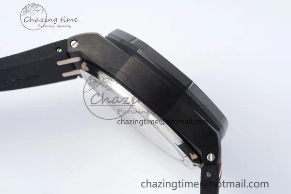 Royal Oak Offshore 44mm Real Ceramic APF 1:1 Best Edition Black Dial RG Markers on Rubber Strap A Refined 4697