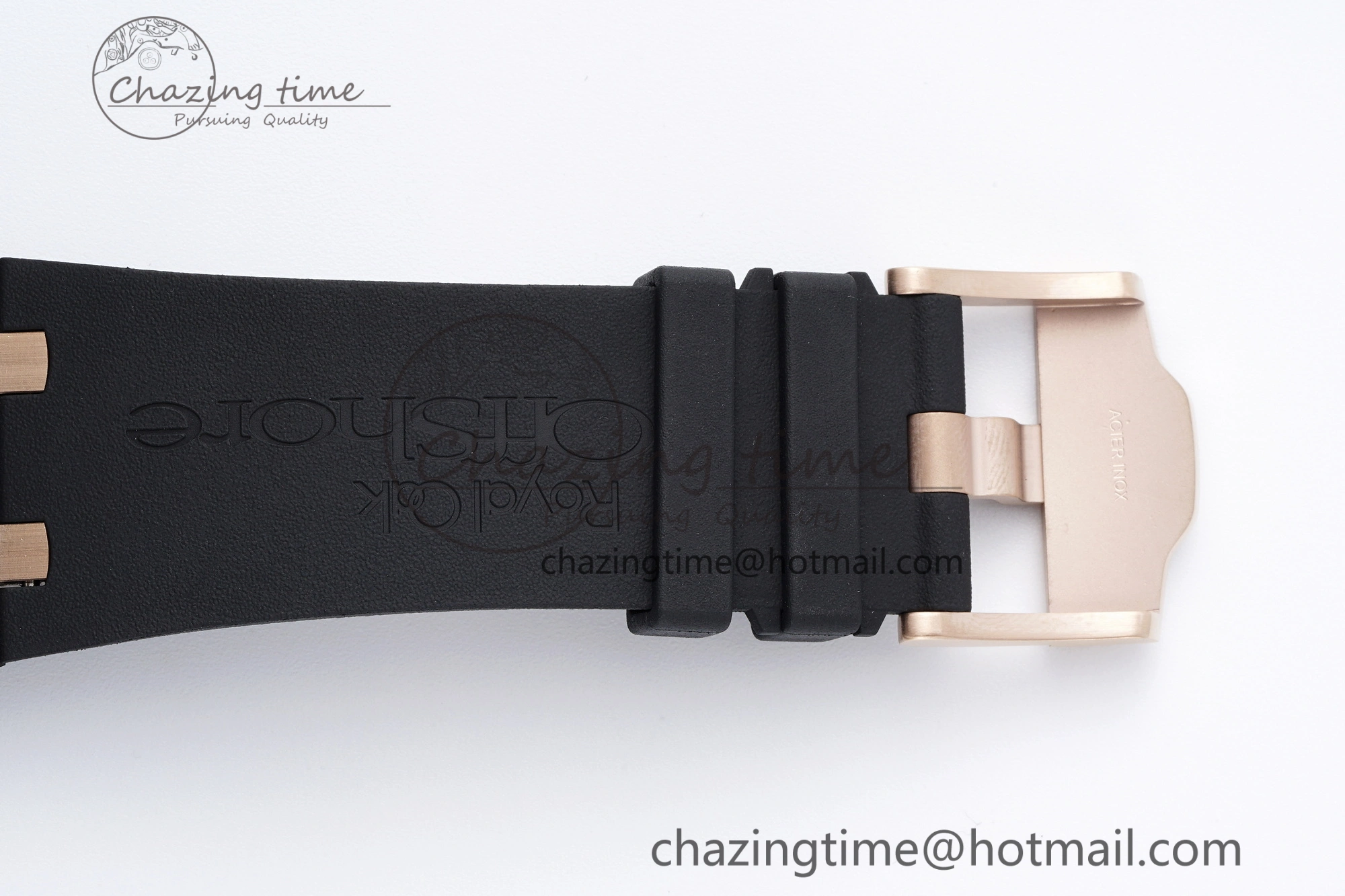 Royal Oak Offshore 44mm Real Ceramic APF 1:1 Best Edition Black Dial RG Markers on Rubber Strap A Refined 4697