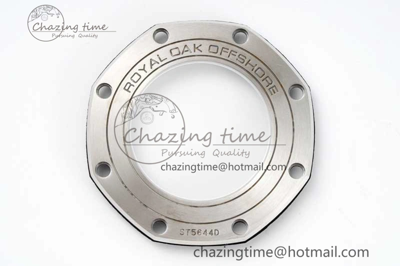 Colorful Royal Oak Offshore 44mm Real Ceramic RSF 1:1 Best Edition Black Dial RG Markers on Rubber Strap A 4758