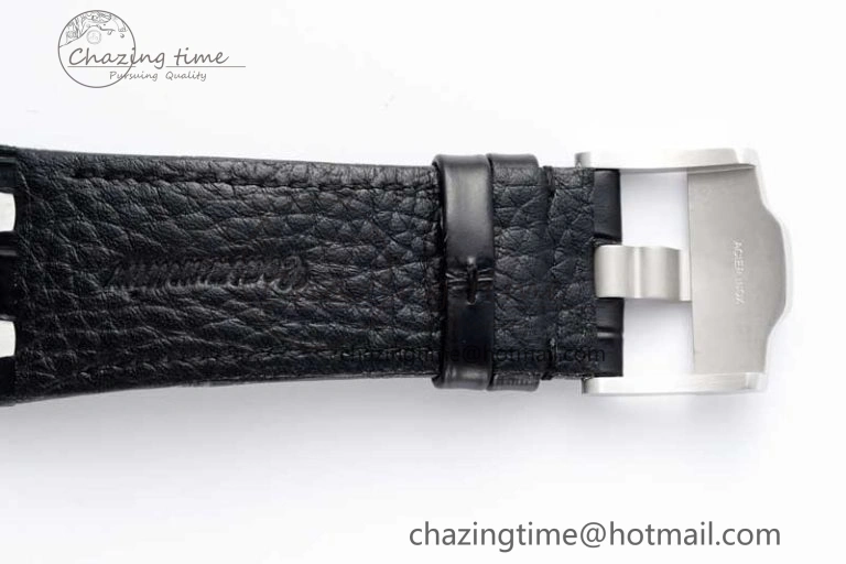 Tailored Royal Oak Offshore 44mm SS APF 1:1 Best Edition Gray Blue Dial on Black Leather Strap A 4673