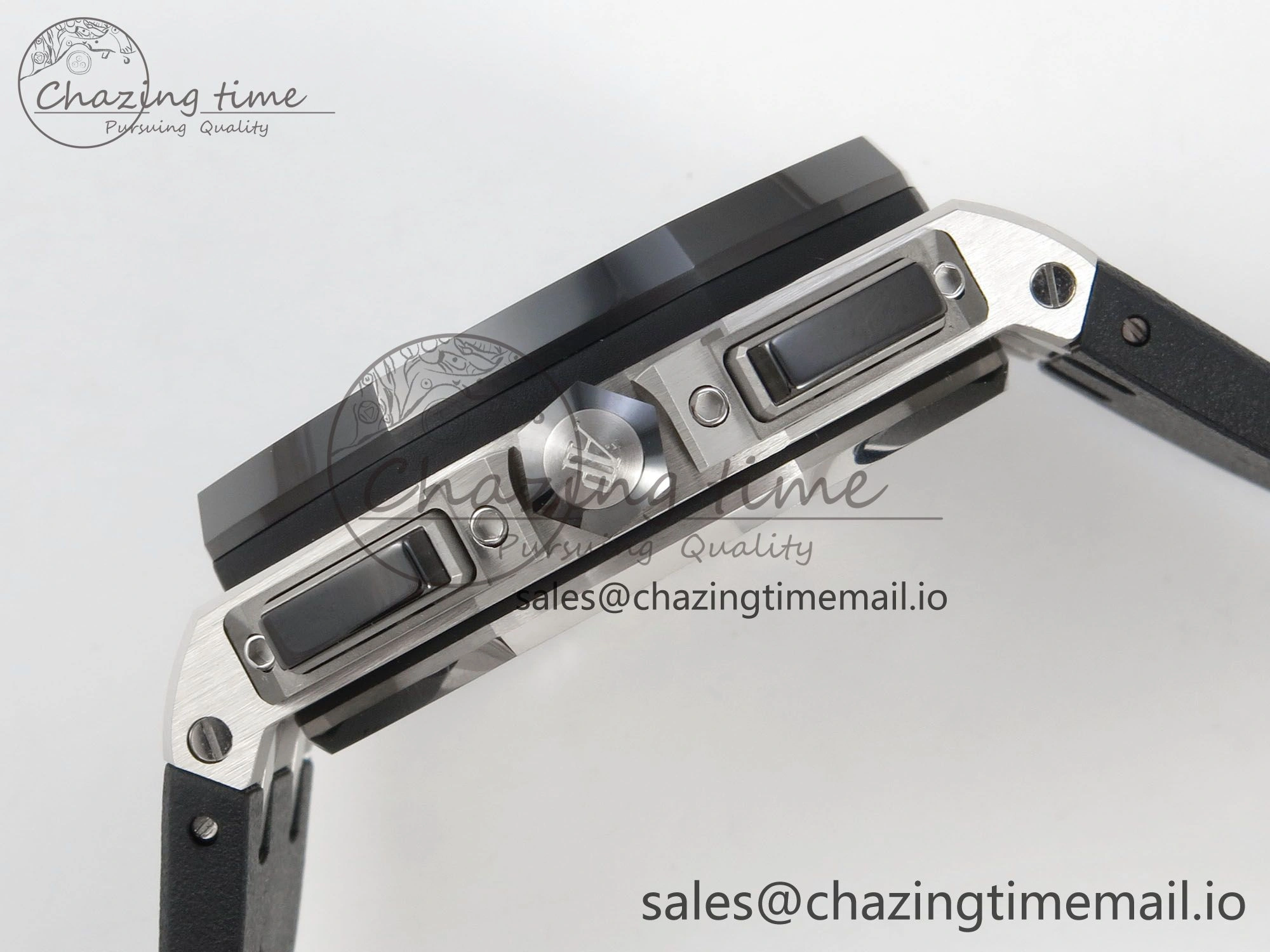 Casual Royal Oak Offshore 44mm SS APPF Best Edition Black Dial Ceramic Bezel on Black Rubber Strap SA 4239