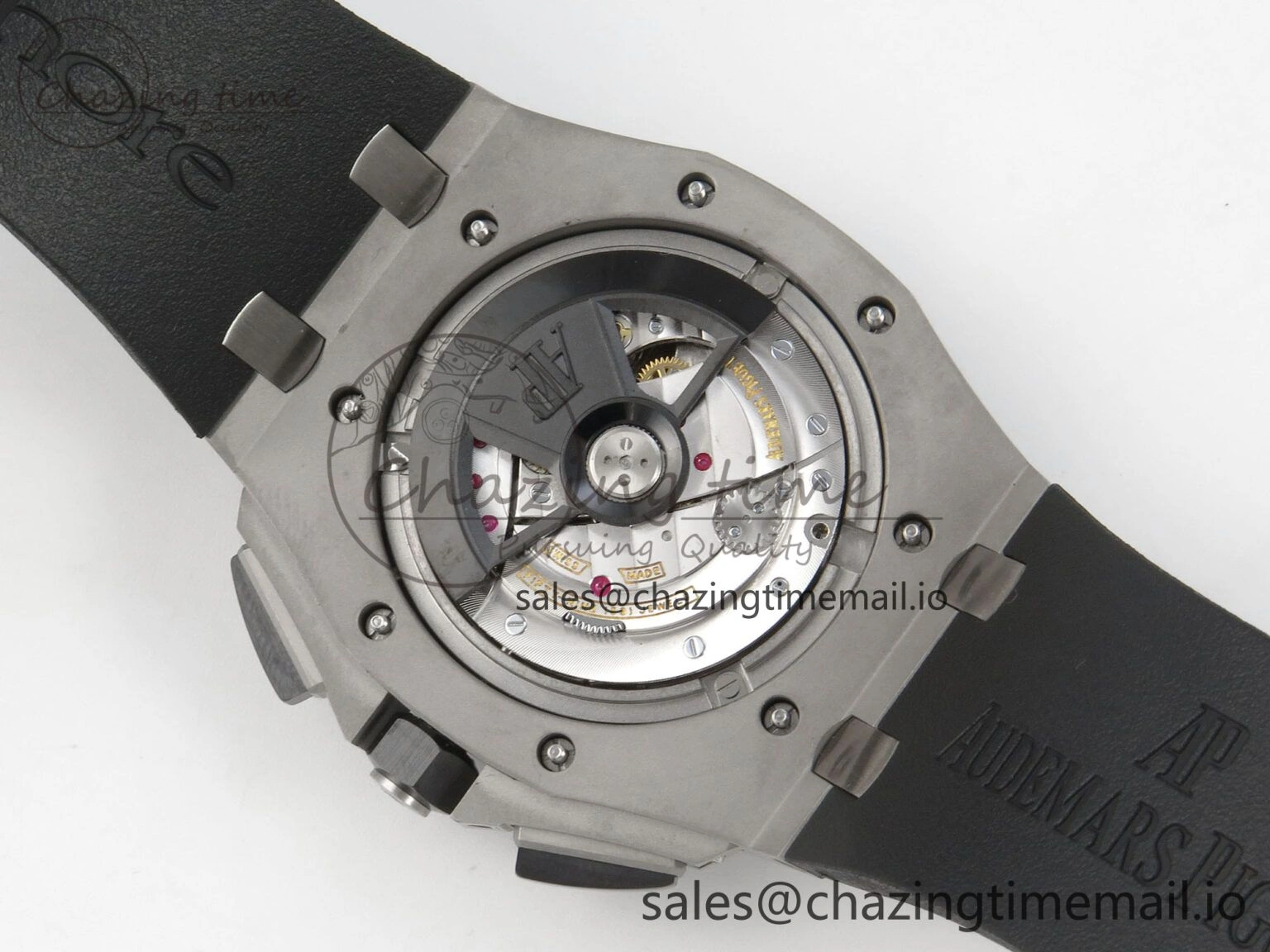 Casual Royal Oak Offshore 44mm SS APPF Best Edition Black Dial Ceramic Bezel on Black Rubber Strap SA 4239