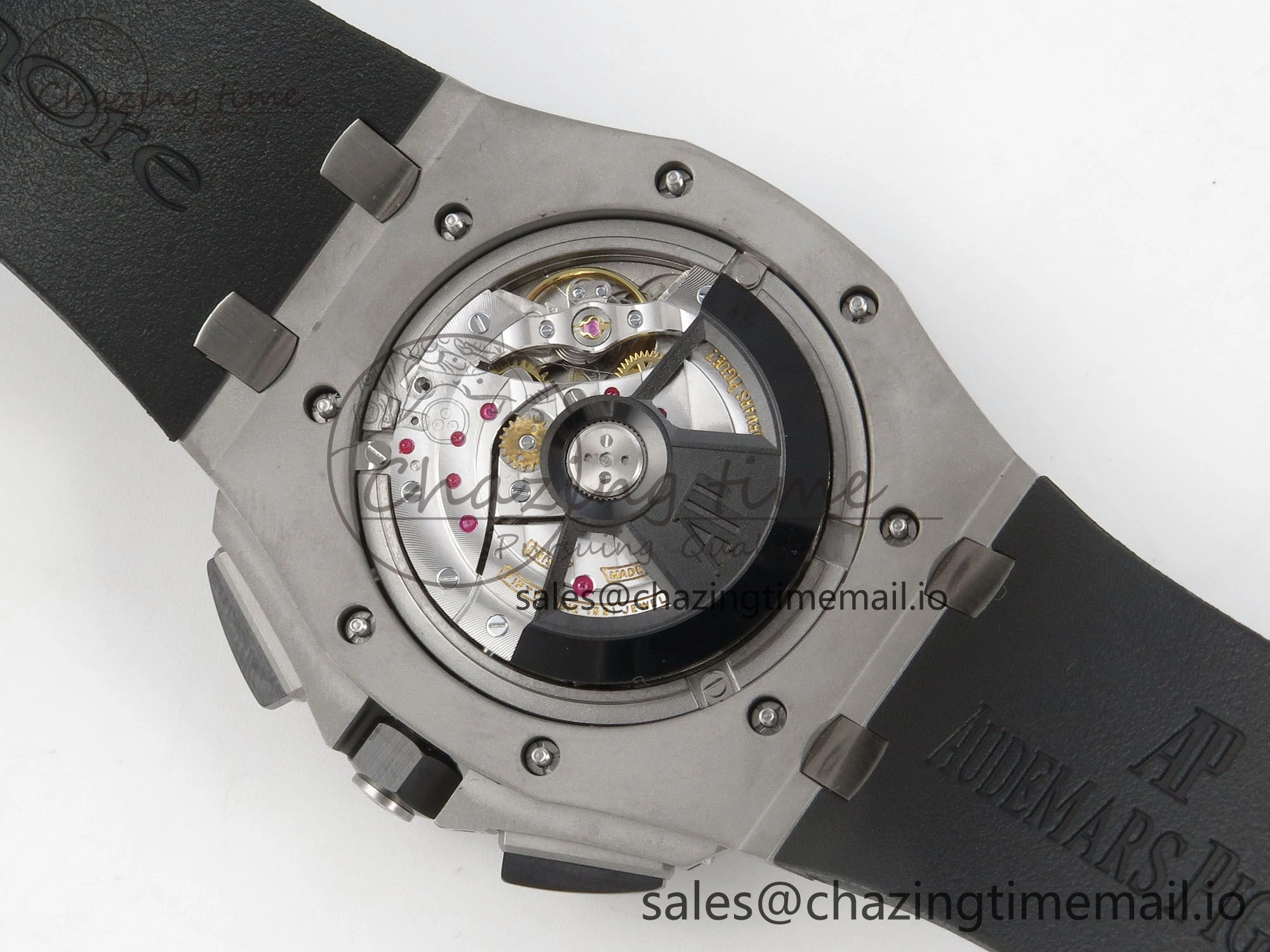 Casual Royal Oak Offshore 44mm SS APPF Best Edition Black Dial Ceramic Bezel on Black Rubber Strap SA 4239