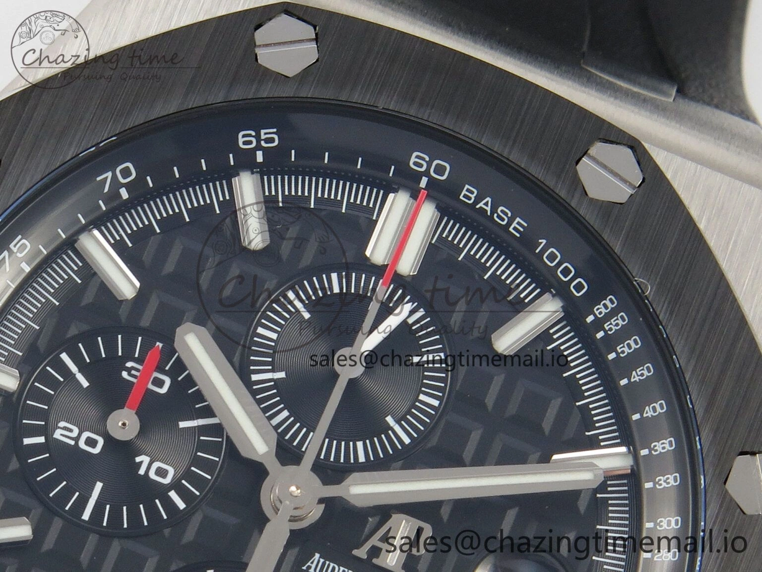 Casual Royal Oak Offshore 44mm SS APPF Best Edition Black Dial Ceramic Bezel on Black Rubber Strap SA 4239