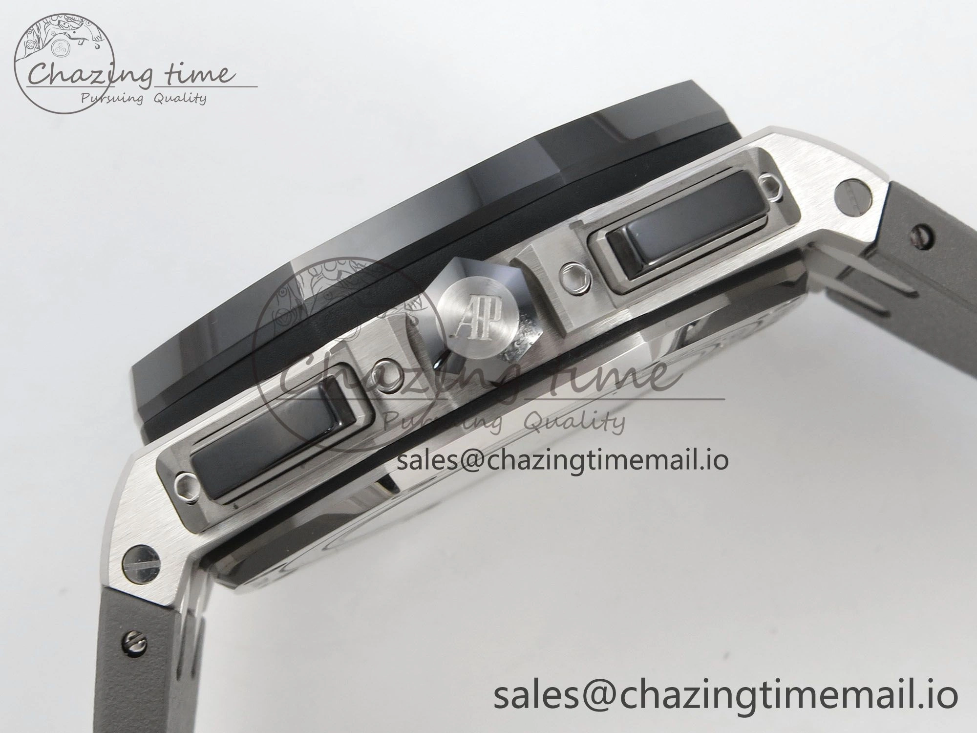 Royal Oak Offshore 44mm SS APPF Best Edition Gray White Dial Ceramic Bezel on Gray Rubber Strap SA Compact 4242